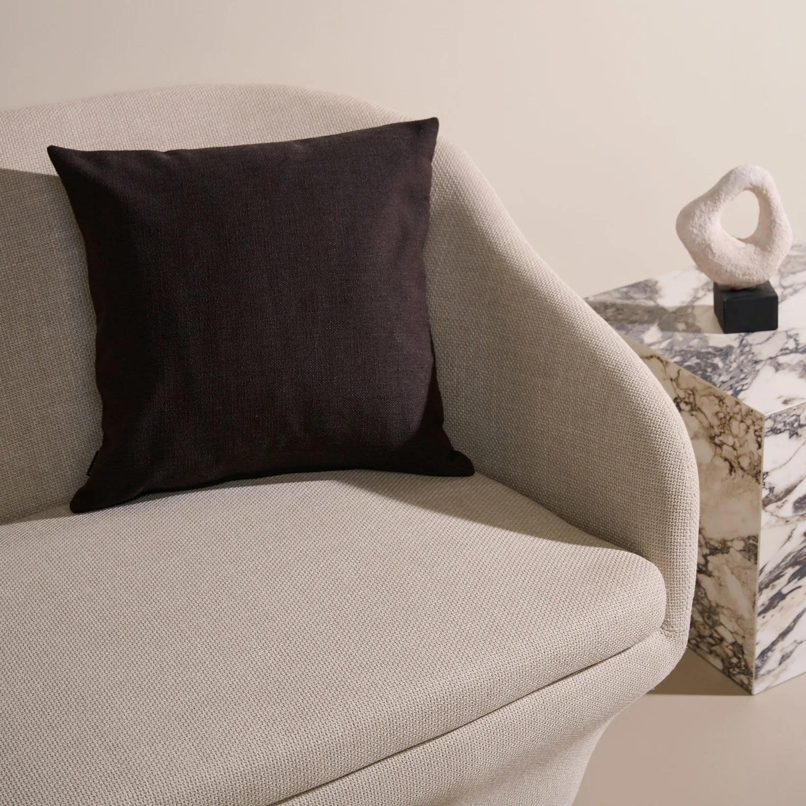 Chalet Kissen Dunkelbraun